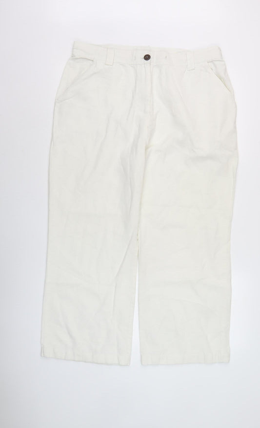 TIGI Women's Ivory Trousers with Pockets, Size 18