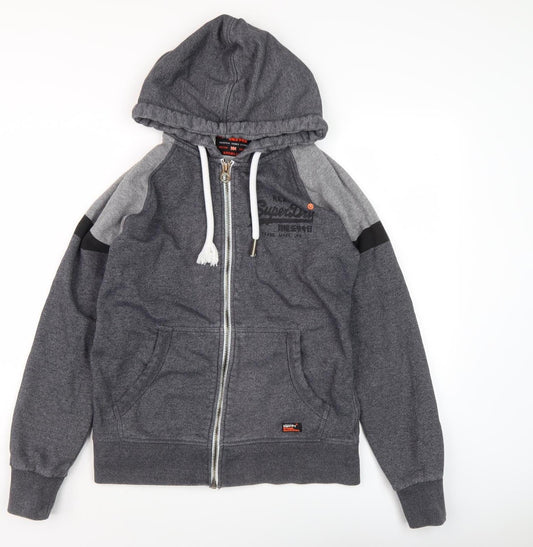 Superdry Men's Grey Full Zip Hoodie L