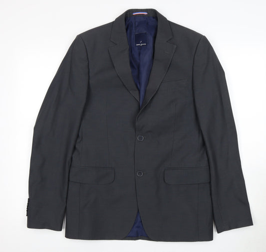 Daniel Hechter Men's Grey Blazer, 46 Regular Fit