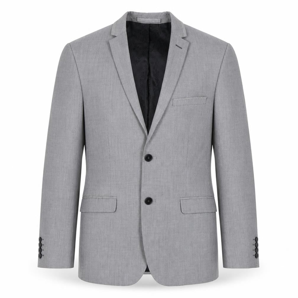 Front view of Red Herring Men's Grey Regular Fit Blazer, size 40R, Elegant Style