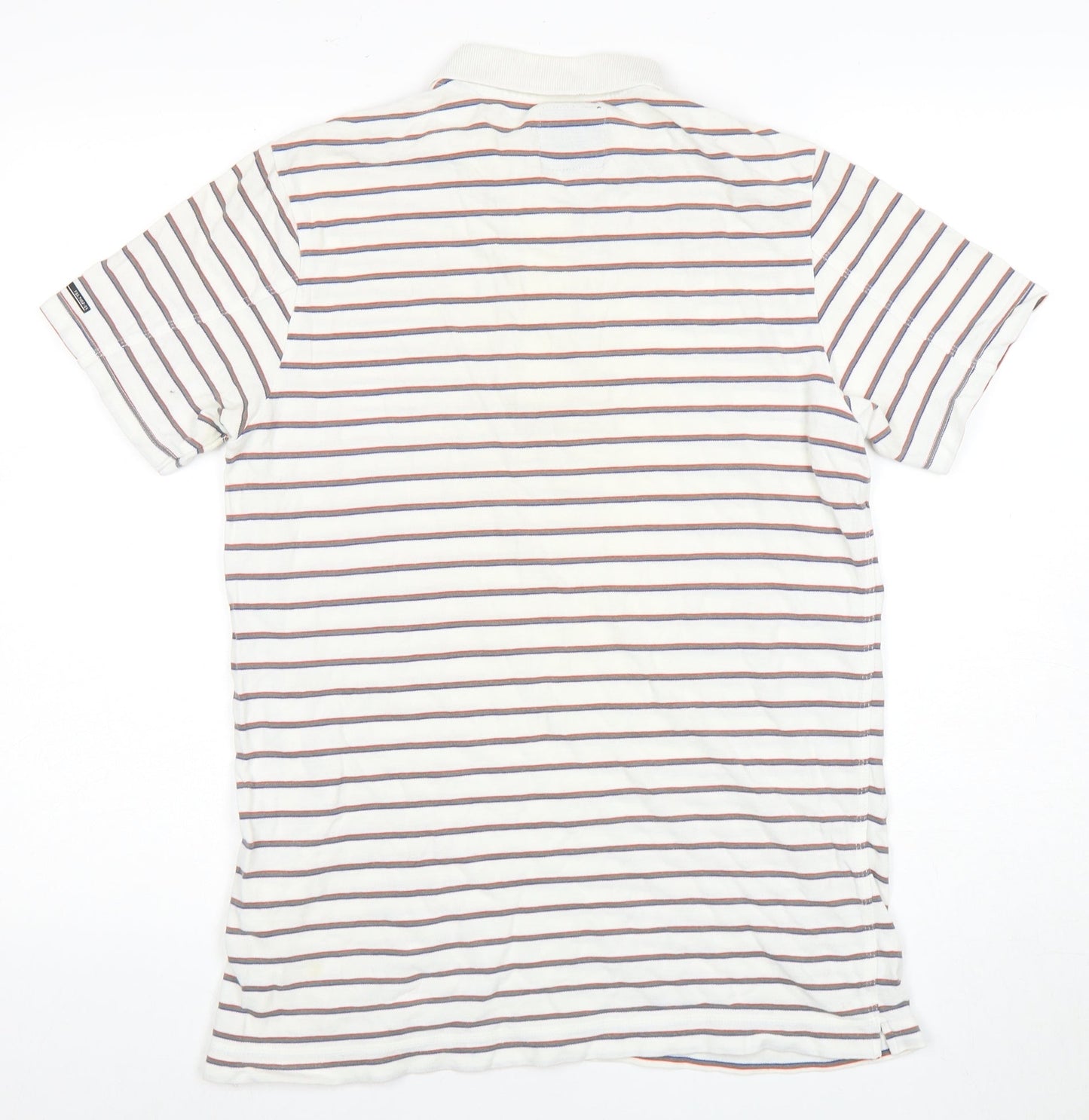 Firetrap Men's Multicoloured Striped Polo Shirt M