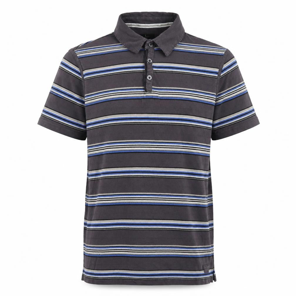 Jasper Conran Men's Grey Striped Polo Shirt L