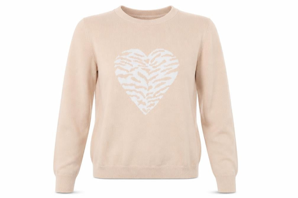Dorothy Perkins Women's Pink Animal Print Jumper UK 8