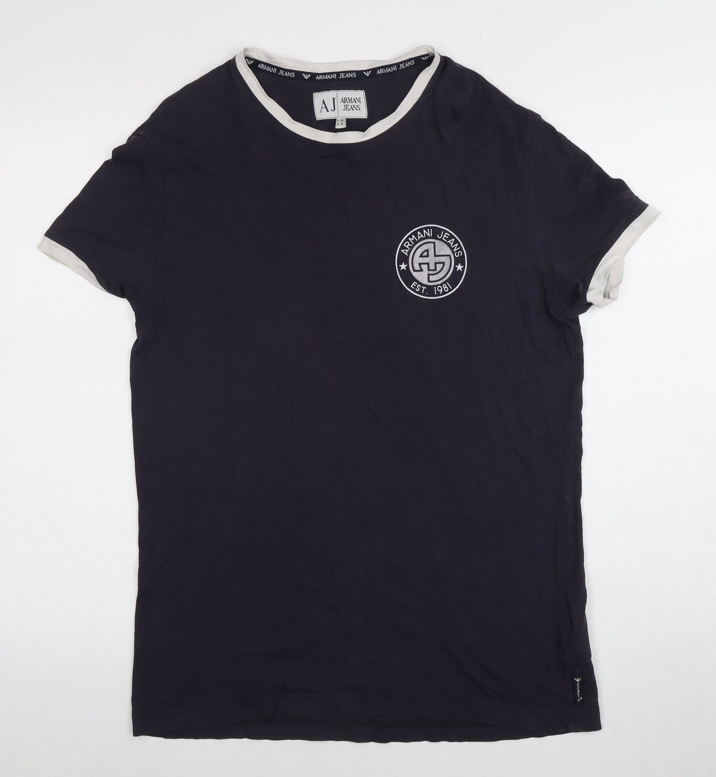 Armani Jeans Men's Blue XL Crew Neck T-Shirt