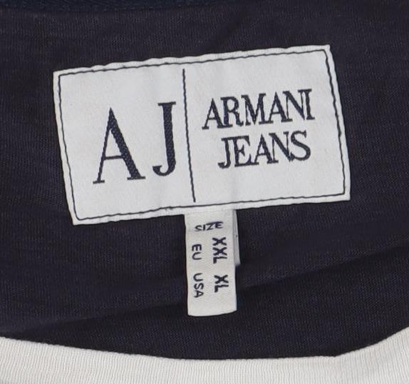Armani Jeans Men's Blue XL Crew Neck T-Shirt