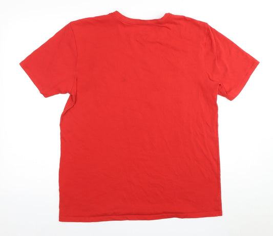 Nike Men's Red Graphic Print Athletic T-Shirt L