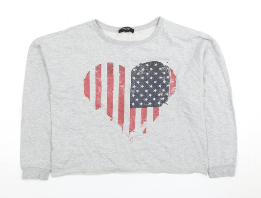 Mango Jeans Women's Grey XS Pullover Sweatshirt