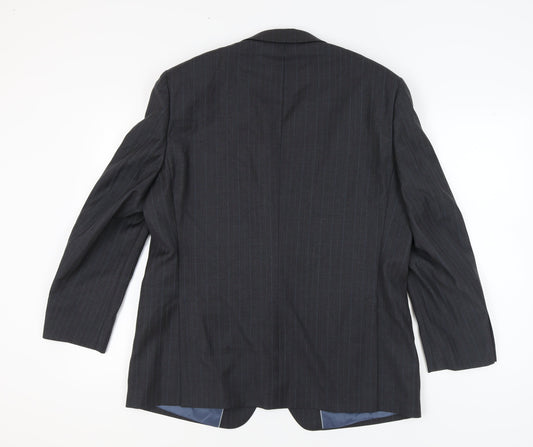 Greenwoods Elite Men's Grey Striped Blazer 44 S