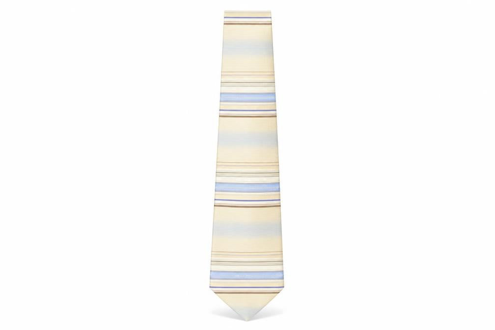 Ted Baker Men's Beige Striped Silk Tie
