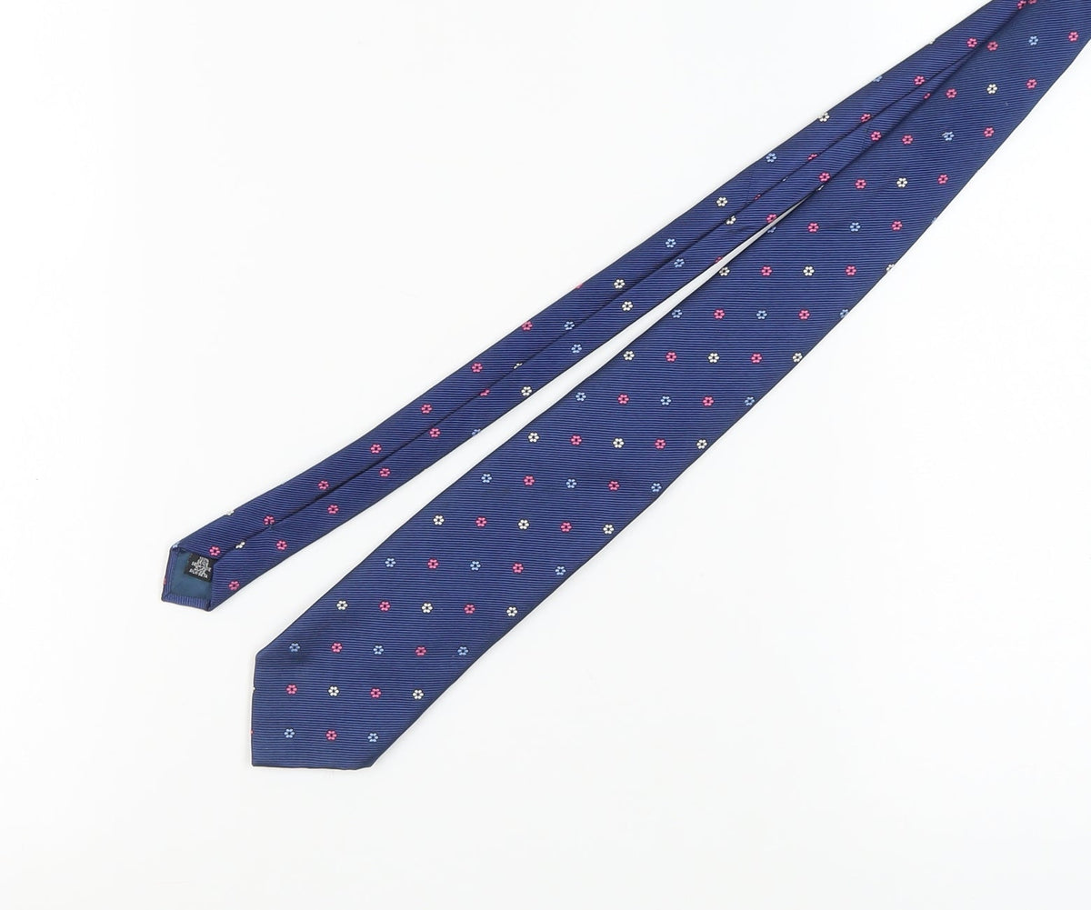 Joseph Turner Men's Blue Floral Silk Tie One Size