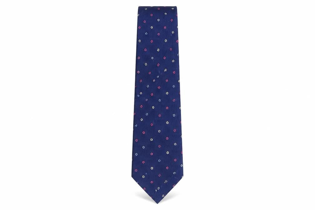 Joseph Turner Men's Blue Floral Silk Tie One Size