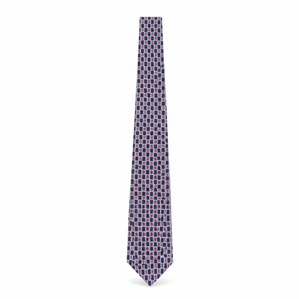 Pierre Cardin Men's Blue Geometric Silk Tie