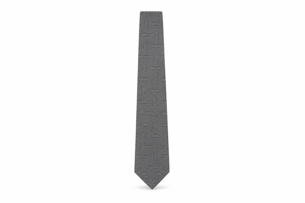 Valdini Men's Grey Geometric Tie, One Size