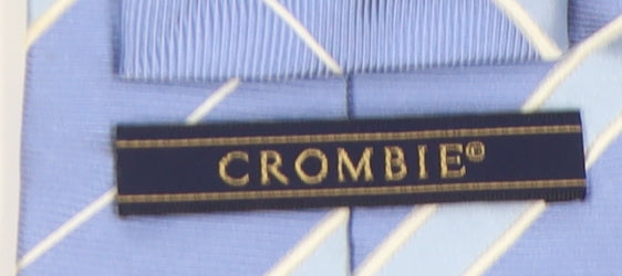 Crombie Blue Silk Striped Men's Tie, New With Tags