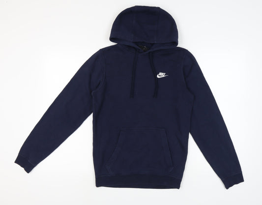 Nike Men's Blue XS Pullover Hoodie with Logo