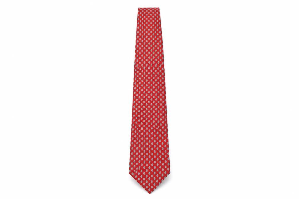 Angelo Bosani Men's Red Silk Floral Tie, One Size