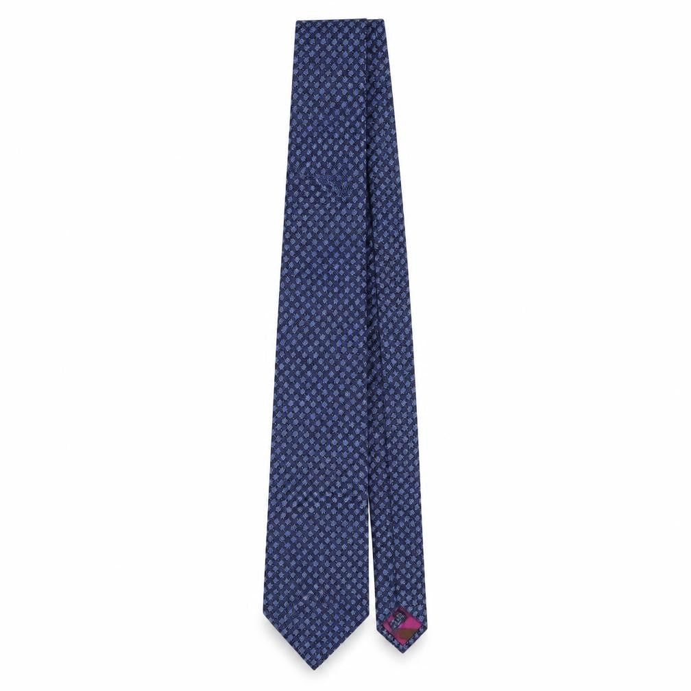 Alexandre Savile Row Men's Blue Silk Designer Tie