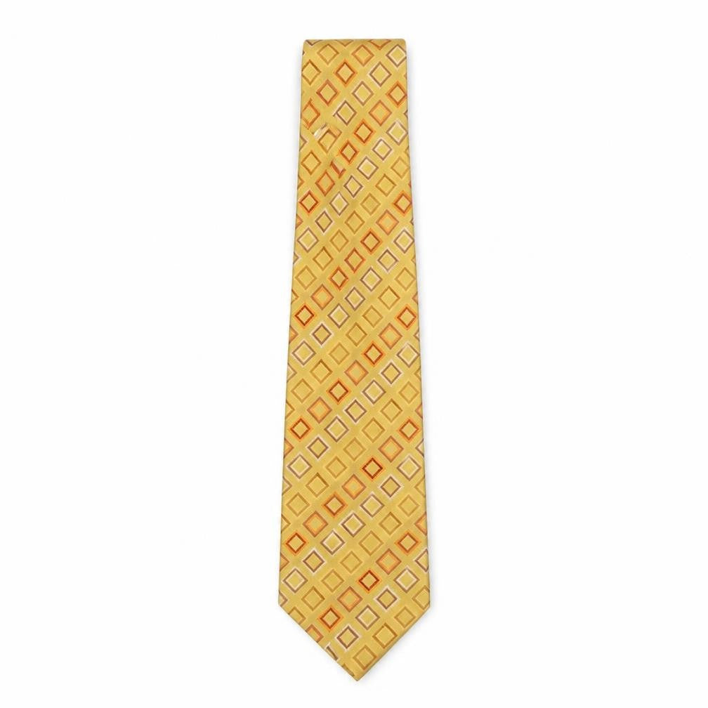 Ted Baker Men's Yellow Geometric Silk Tie