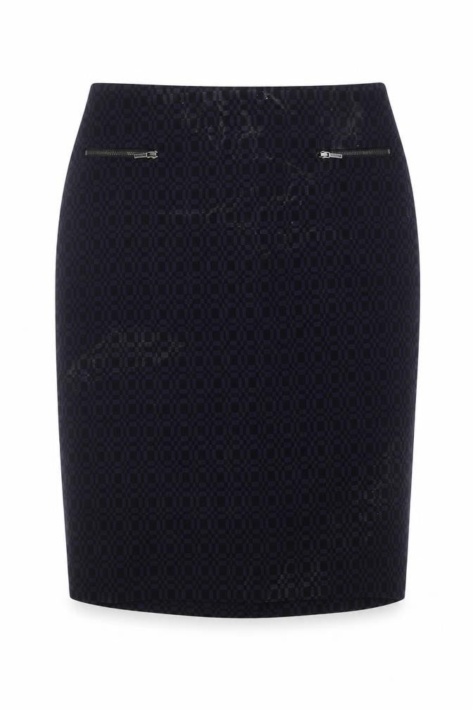 Marks and Spencer Women's Blue Check Pencil Skirt Size 14