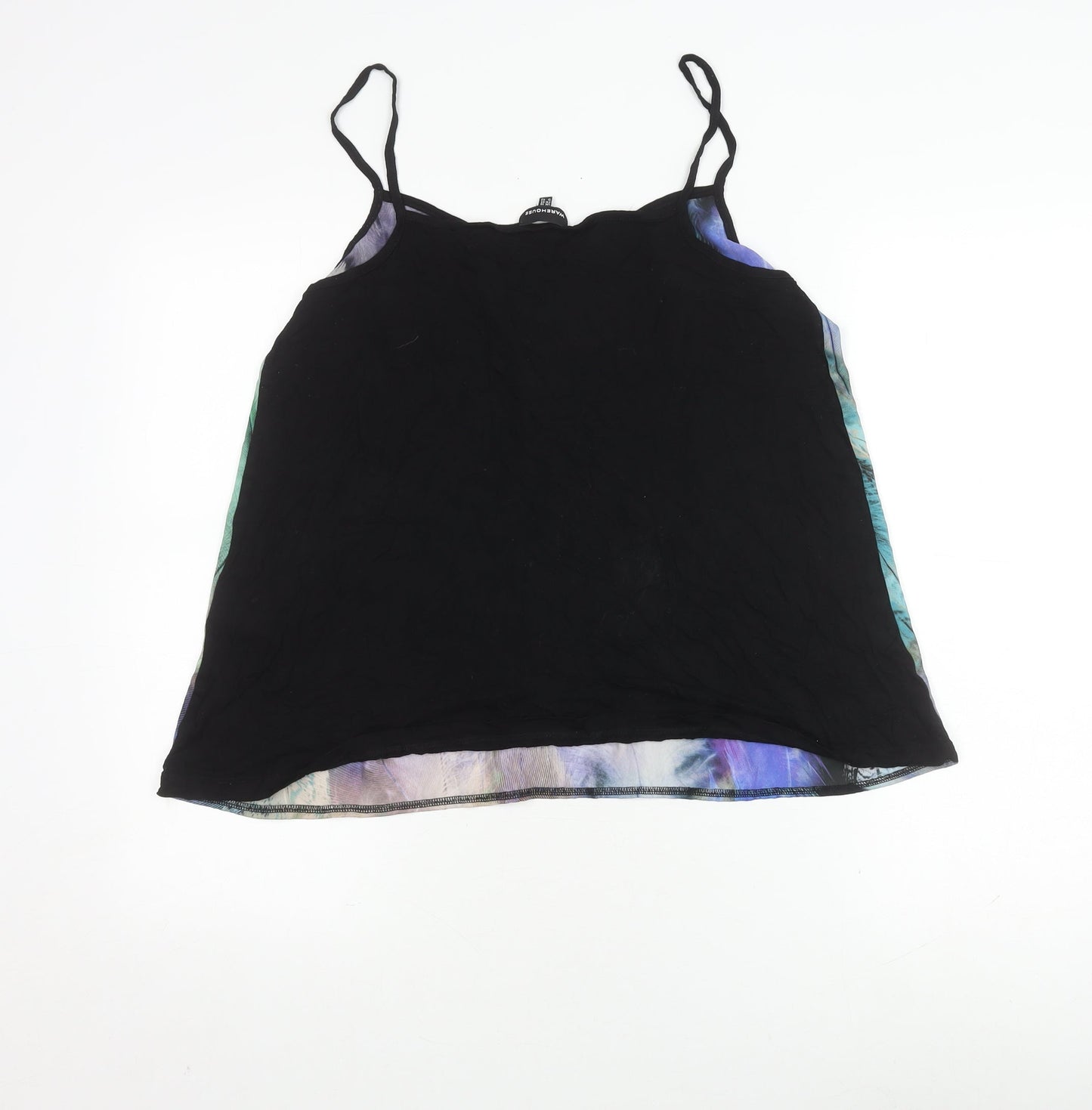 Warehouse Women’s Black Multicoloured Camisole Top Size 16