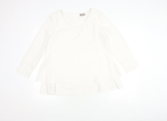 Vero Moda Women's White Long Sleeve Blouse, Size M