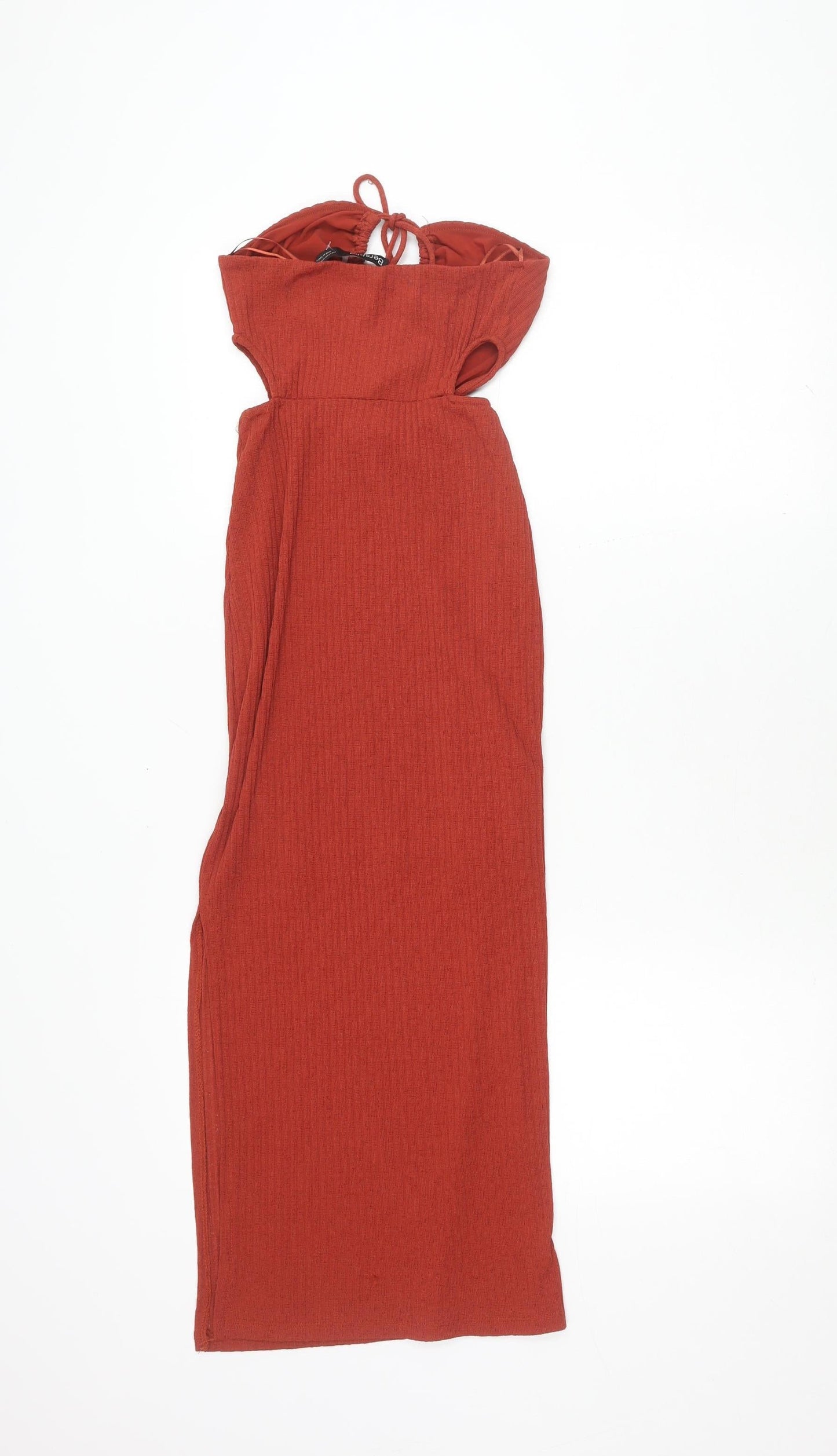 Bershka Womens Red Knit Dress XS