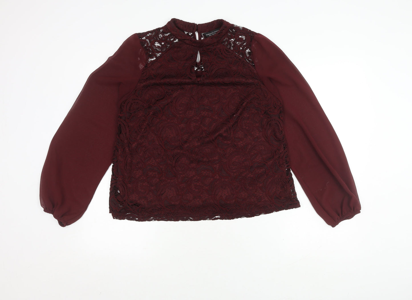 Dorothy Perkins Women's Red Lace Blouse Size 14