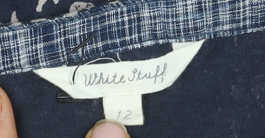 White Stuff Women's Blue Floral Shift Dress Size 12
