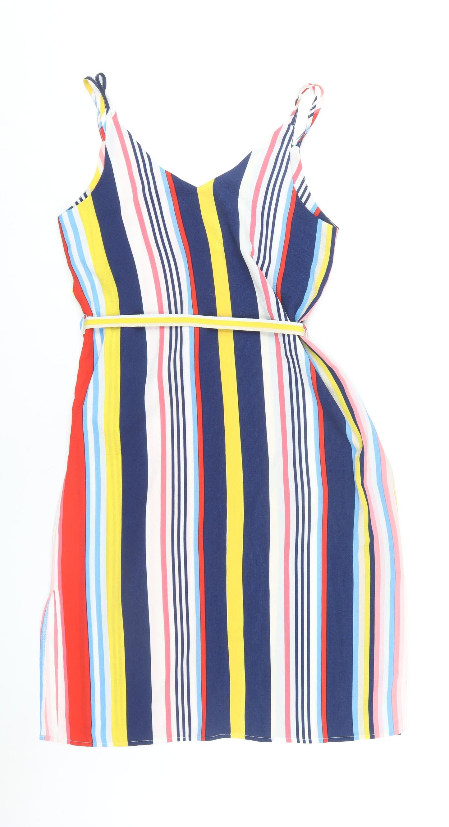 New Look Women's Multicoloured Striped Slip Dress 10