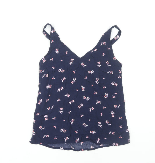 Joules Women's Blue Floral Camisole Tank Top Size 8