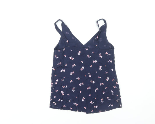 Joules Women's Blue Floral Camisole Tank Top Size 8