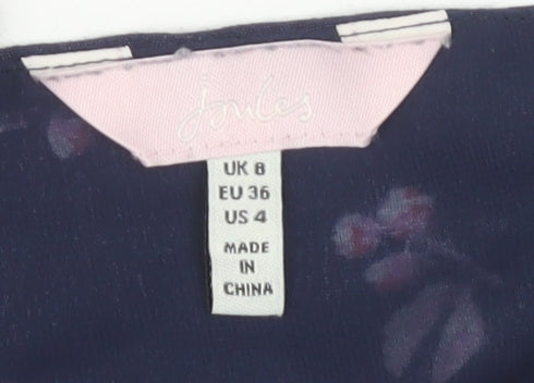 Joules Women's Blue Floral Camisole Tank Top Size 8