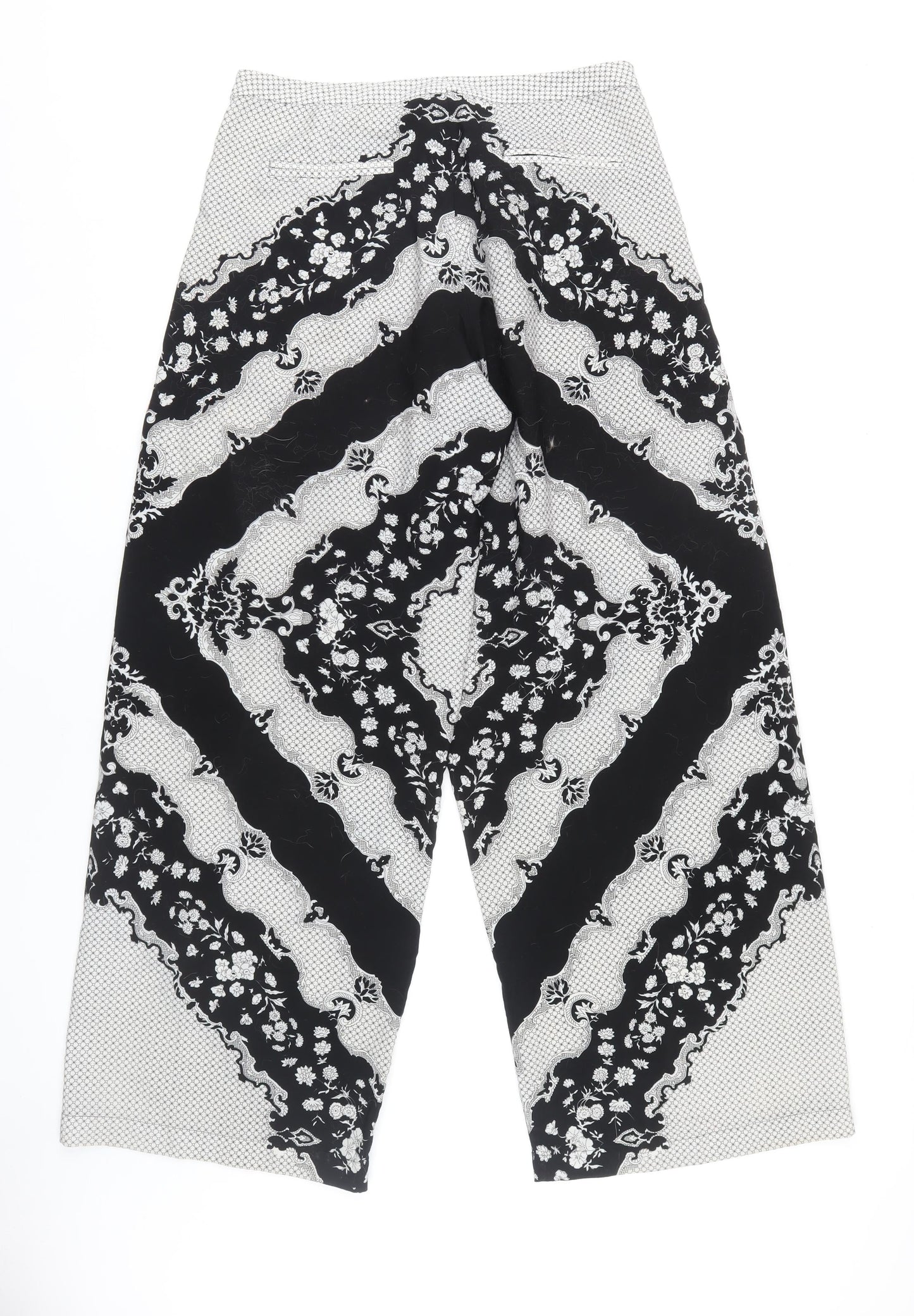 ASOS Women’s Black Geometric Trousers, Size 12, Polyester