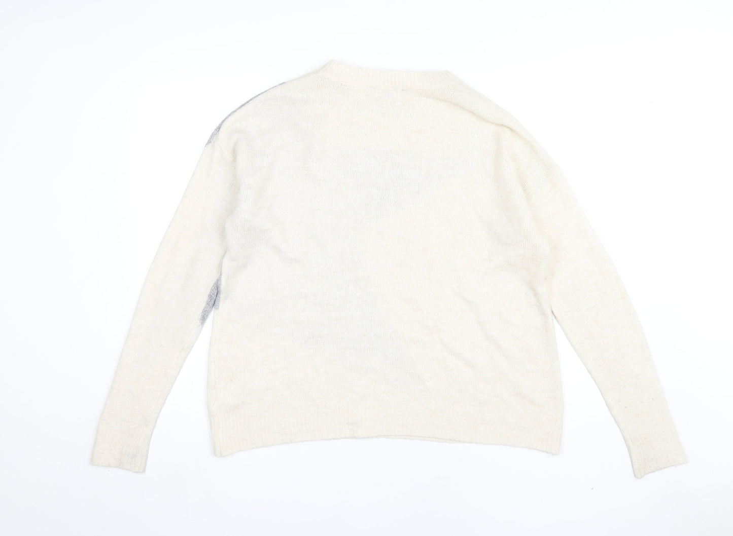 Principles Women's Ivory Geometric Pullover Jumper, Size 8