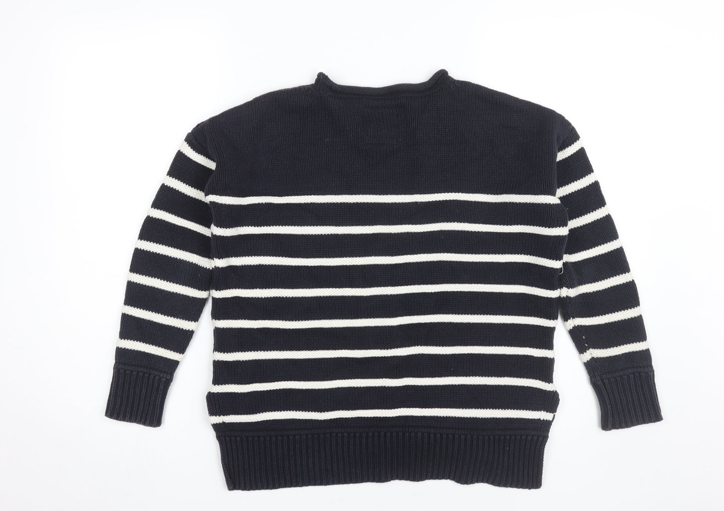 Superdry Women's Black Striped Knit Jumper XS
