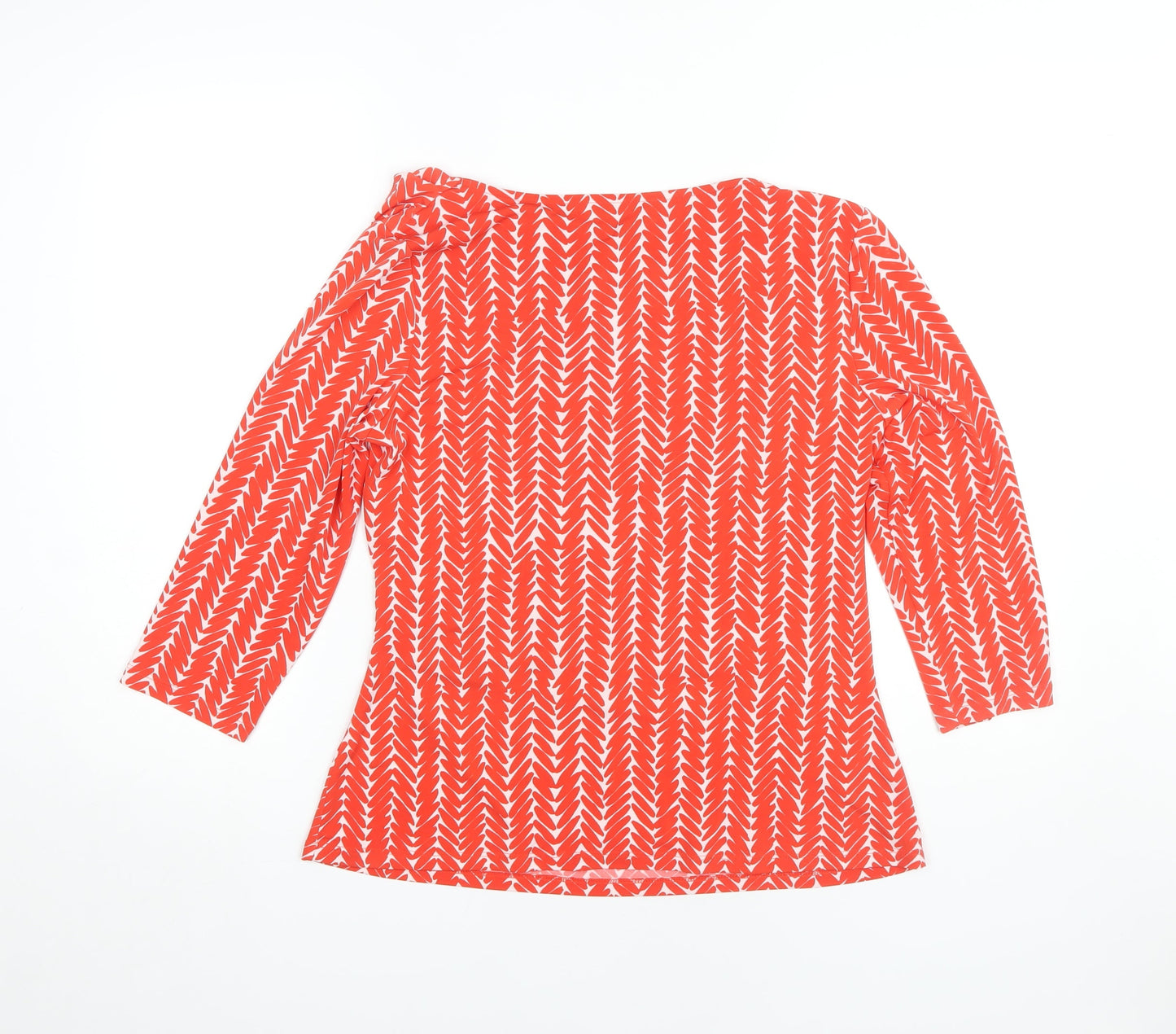 J by Jasper Conran Women's Red Geometric Top, Size 14