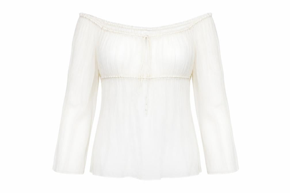 Vila Women's White XL Off the Shoulder Blouse