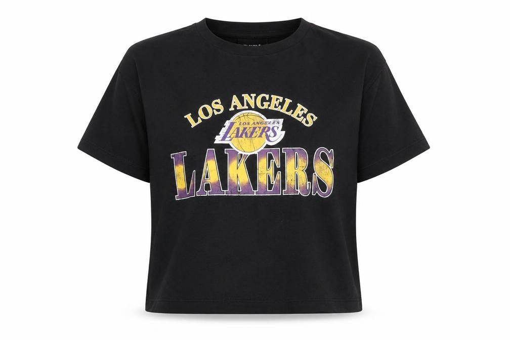 NBA Unisex Kids Black Lakers T-Shirt 10-11 Years