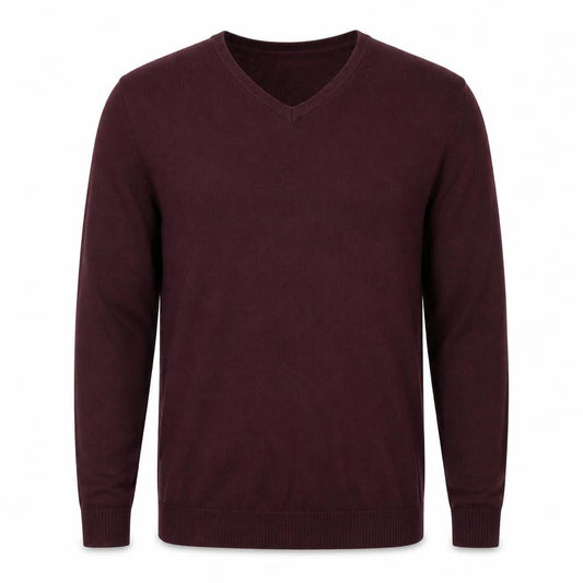 Jack & Jones Men's Red V-Neck Pullover Jumper L