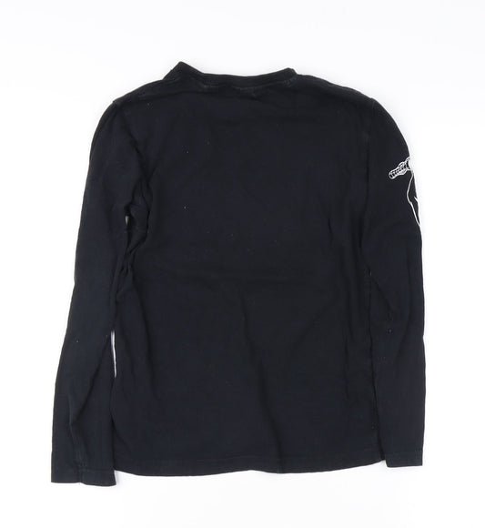 Marvel Boys Black Superhero Long Sleeve T-Shirt, Size 9 Years