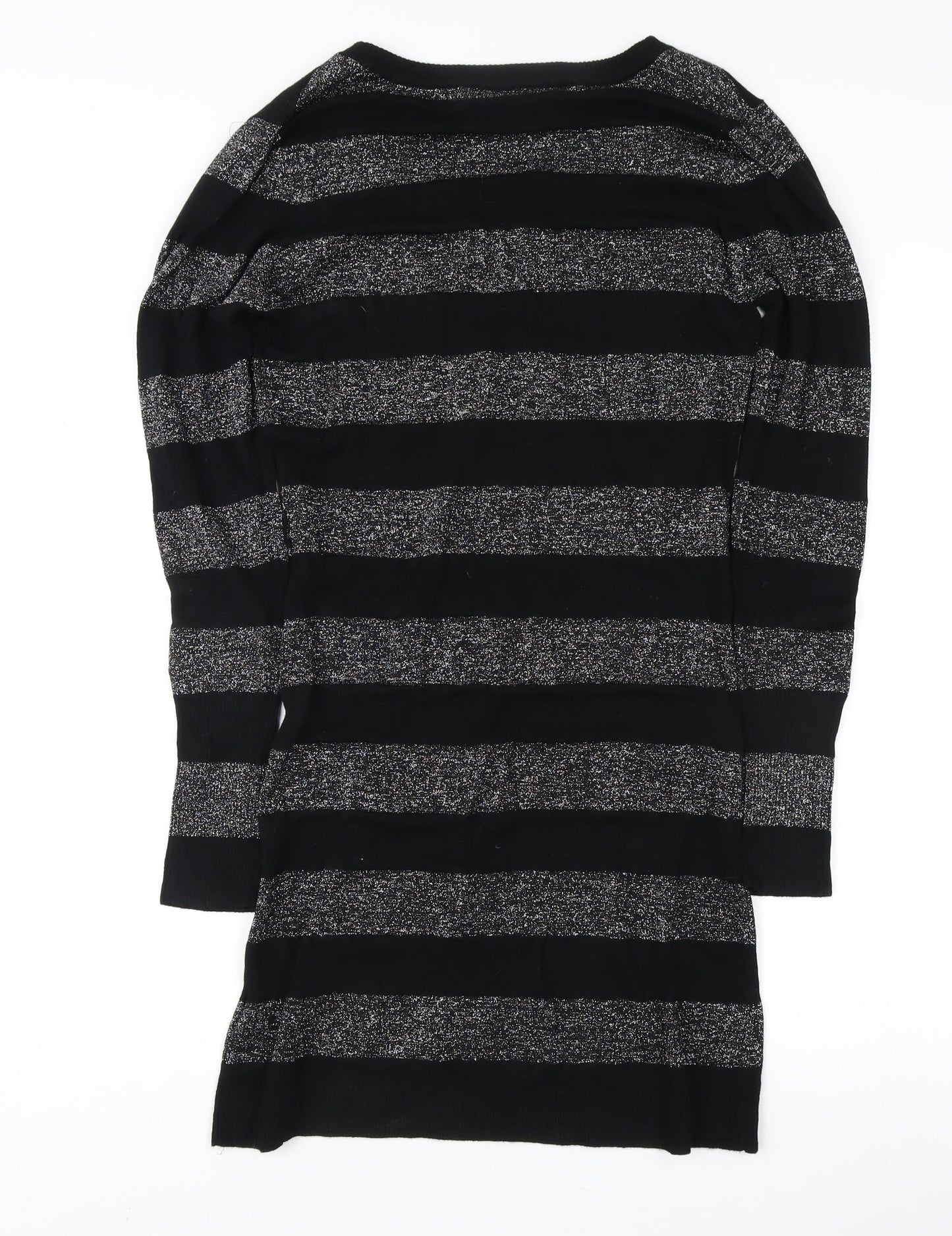 West One Women's Black Striped Pullover Jumper Size 12