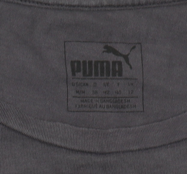 Puma Women's Grey T-Shirt Size 10 Crew Neck