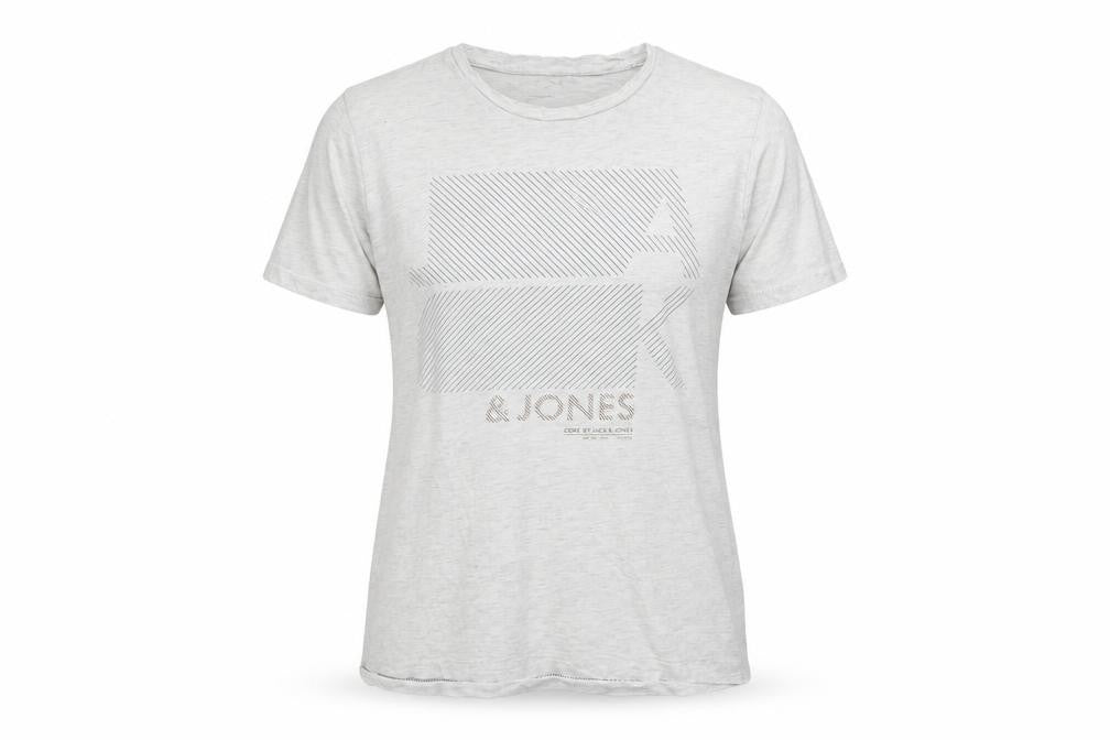 Unisex Adultss UK Size M JACK & JONES Grey Cotton T-Shirt