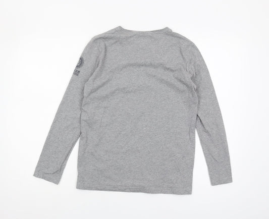 Barbour Boys Grey Long Sleeve T-Shirt XL, Casual Graphic Print