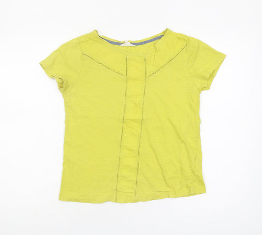 White Stuff Women's Yellow Cotton T-Shirt Size 10