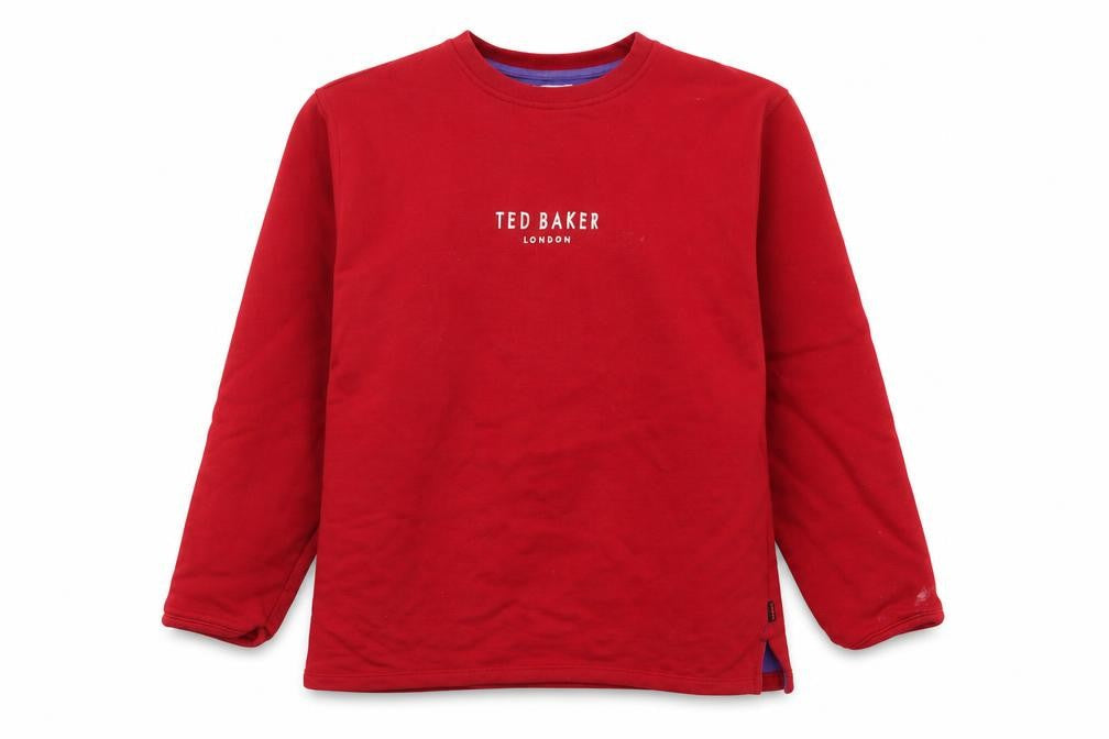 Womens UK 2 Regular Ted Baker Red Pullover Sweatshirt