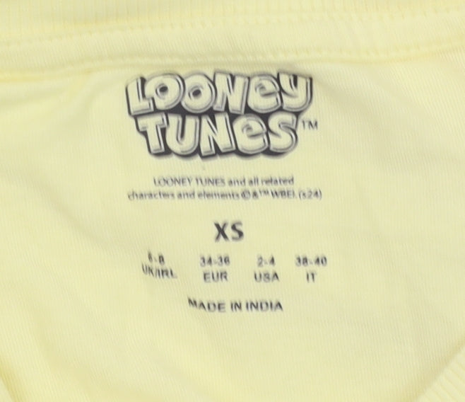 Looney Tunes Women's Yellow XS Bugs Bunny T-Shirt