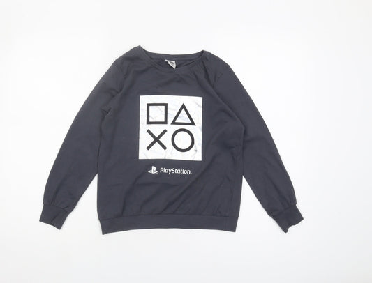 George Boys Black PlayStation Graphic Sweatshirt 10-11 Years