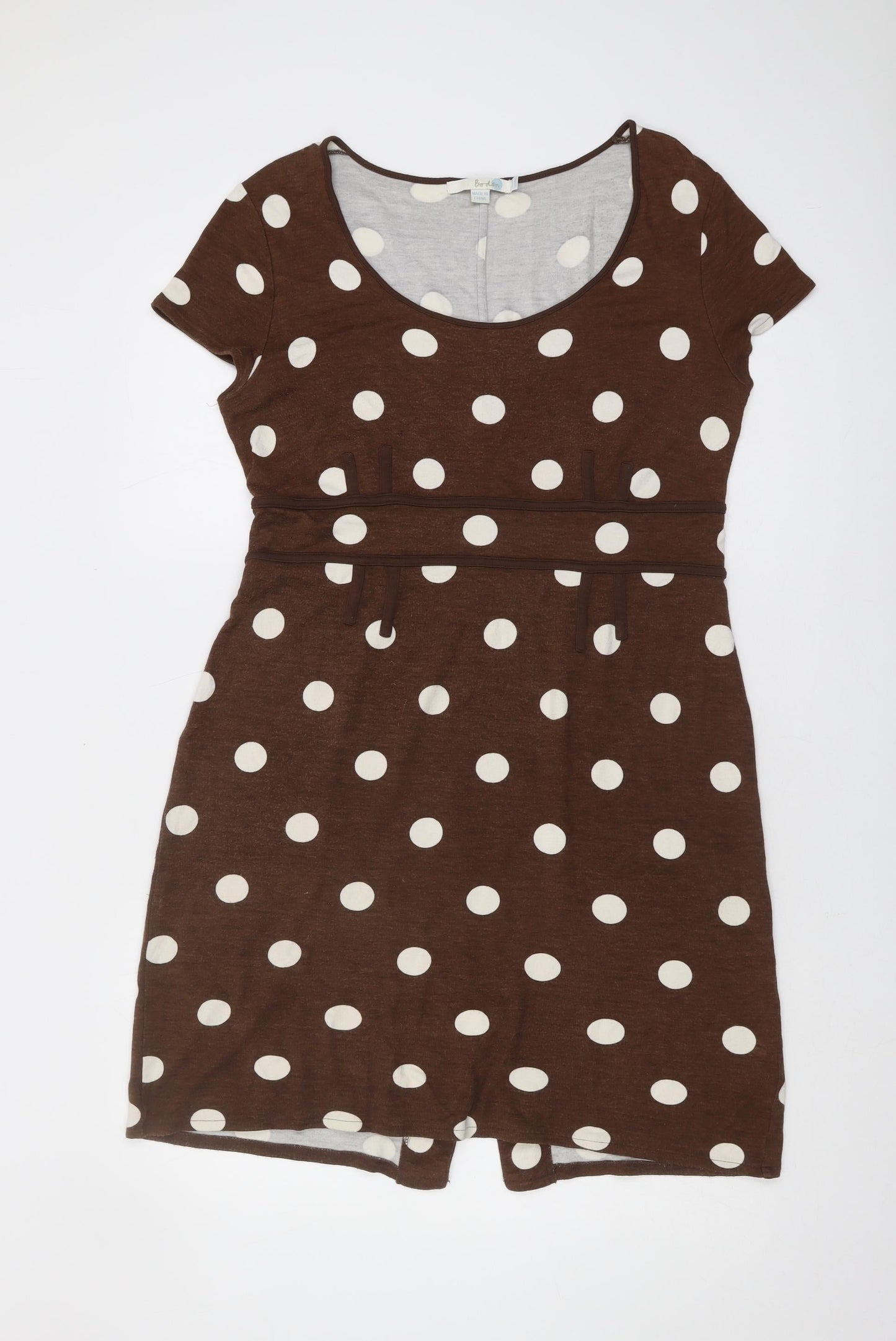 Boden Women's Brown Polka Dot Dress, L