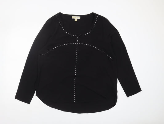 Michael Kors Women's Black Studded XL Top